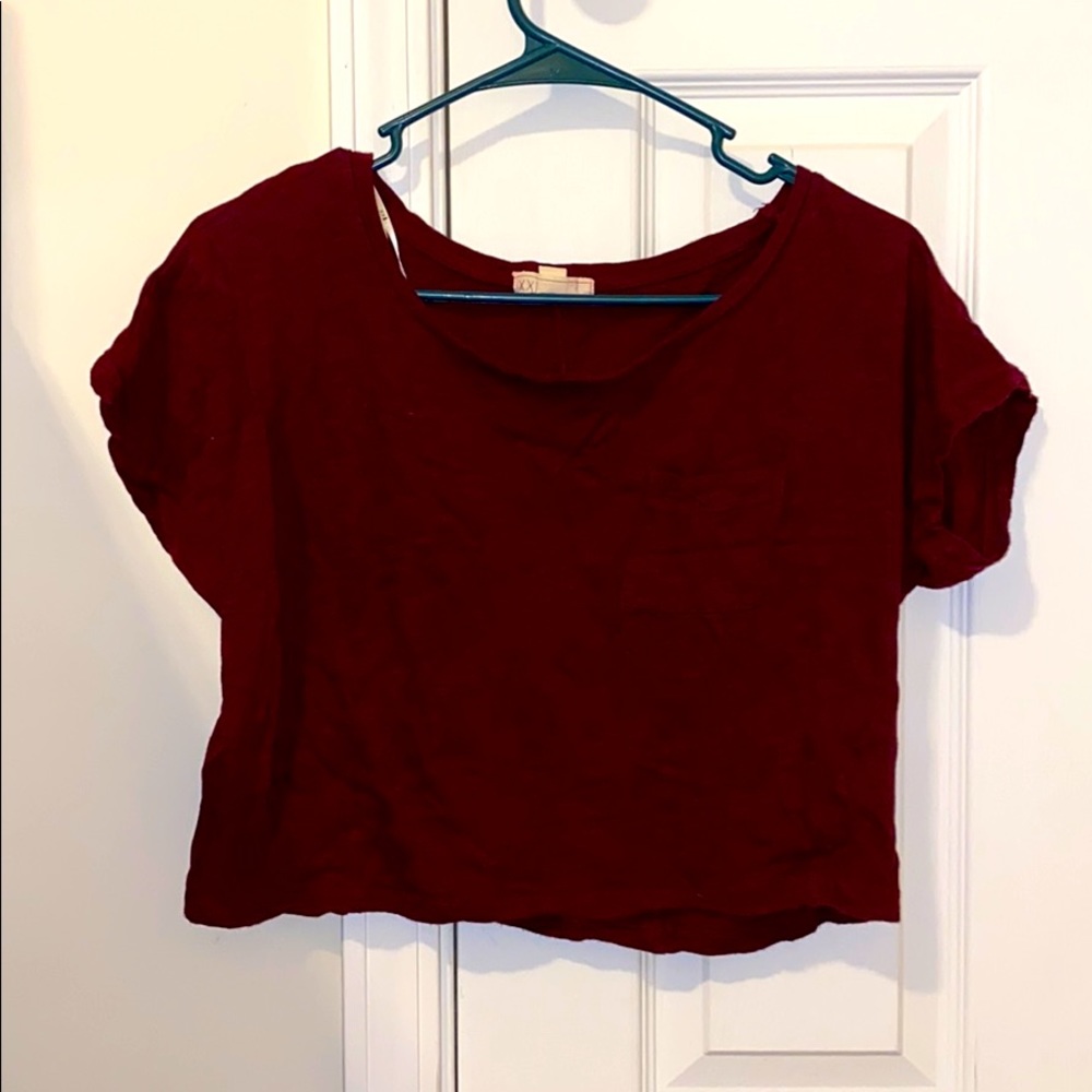 Maroon Crop Top